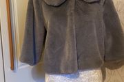 fur wrap grey