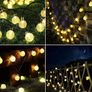 Solar Garden Lights Outdoor Waterproof, 50LED 7M/23Ft Solar Fairy Lights, Crystal Ball Lights with 8 Modes, Decorative Lighting for Home, Yard, Patio, Party,Christmas (Warm White) Image 2