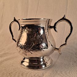 Vintage Silver-Plated Sugar Bowl / Decorative Flower Vessel