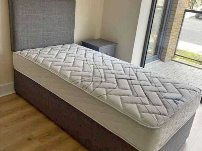 Single Divan Bed and Mattress
