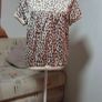 Millennium Leopard Print Satin Blouse Size M Image 3