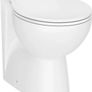 Essentials Compact Bathroom Round Back to Wall WC Toilet Pan with Soft Closing Seat - 515mm Deep Image 5