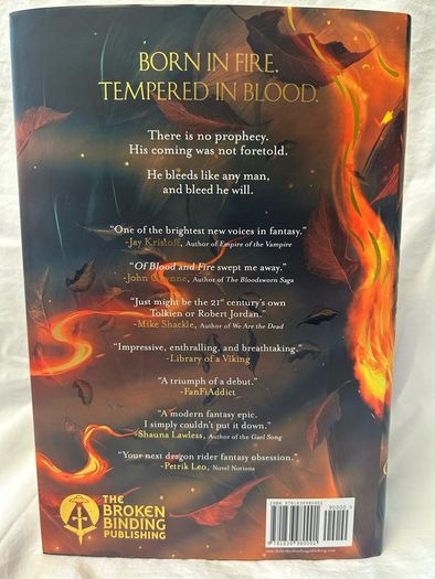 Ryan Cahill SIGNED Of Blood and Fire 1st Edition Bound & The Broken Tour Bundle