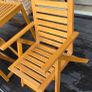 Outdoor Dining Set, Table + 4 Reclining Chairs, Like New Image 3