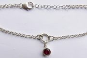 Sterling Silver 925 Floating Birthstone Bracelets | Swarovski Crystal Pendants 4mm length 8,2" - 4,5g