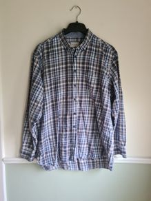 Mens BUGATTI check shirt long sleeve Size XL extra large  43/44