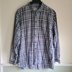 Mens BUGATTI check shirt long sleeve Size XL extra large  43/44