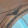 Vintage Ornate Gold Gilt Wood Oval Mirror. Bevelled Glass. 50cm x 60cm Image 5