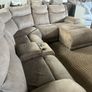 Beige corner recliner sofa chaise couch Image 5