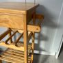 Long slim wooden trolley Image 4