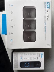 Opened Box - Blink Video Door Bell + 3 Outdoor Cameras with Sync 2 module