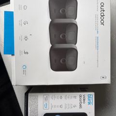 Opened Box - Blink Video Door Bell + 3 Outdoor Cameras with Sync 2 module