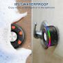 Bluetooth Shower Speaker, Portable Speakers Bluetooth 5.3 with HD Sound, IPX7 Waterproof, Colorful RGB Light/LED Display/Shower Radio/Hands-Free Call/Suction Cup, Perfect for Bathroom Sing-Along Visit the Dbasne Store Image 6