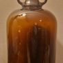 A Large Antique Scottish Amber Glass Demijohn 1920s UGB Image 8