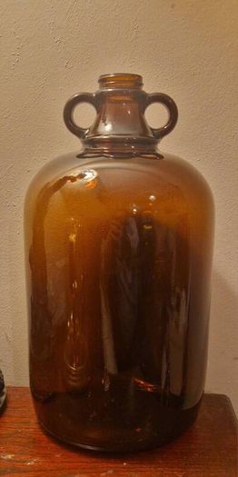 A Large Antique Scottish Amber Glass Demijohn 1920s UGB