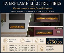 Media Wall Fireplace - Everflame 42"