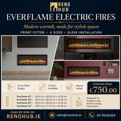 Media Wall Fireplace - Everflame 42"