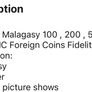 Bank of  madagascar MADAGASIKARA Set of 4 Malagasy 100 , 200 , 500 , 1000 Ariary New UNC Foreign Image 7