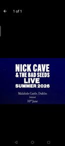 Nick Cave Tickets X2