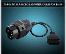 obd1 to obd2 adapter, 20 pin OBD1 to 16 pin OBD2 adapter diagnostic extension cable connection cable OBDII adapter plug scanner converter cable replacement for E36 E38 E39 E46 E53 X5 Z3