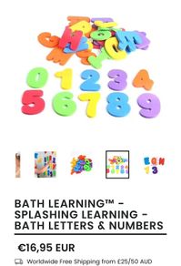 Bath Foam Letters & Numbers