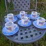 6 china espresso cups and saucers postage possible Image 2