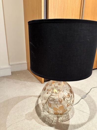 Pair of Bedroom Lamps with Black Shades
