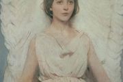 An Original Rare Antique Print from Picture Relics - ANGEL by 'ABBOT HANDERSON THAYER' Dated: 1911