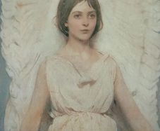 An Original Rare Antique Print from Picture Relics - ANGEL by 'ABBOT HANDERSON THAYER' Dated: 1911