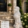 Large White Poodle Garden Statue  Elegant Country House Dog Sculpture for Garden, Patio & Entrance Image 2