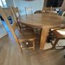 5ft Round Solid Oak Dining Table & 6 Chairs Image 3