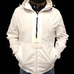 MONCLER Rukbat Logo-jacquard Hooded Windbreaker White Jacket Size 4 (XL)