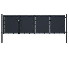 Garden Gate Steel 350x75 cm Anthracite