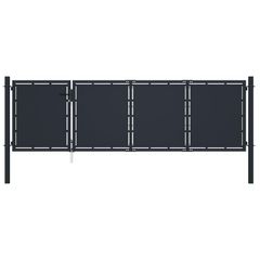 Garden Gate Steel 350x75 cm Anthracite