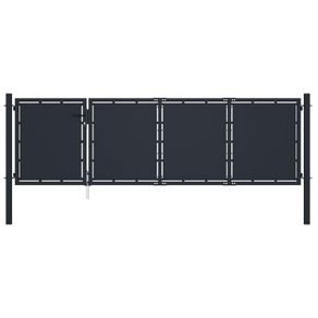 Garden Gate Steel 350x75 cm Anthracite