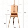 Wooden Easel & Painting Storage Box with Drawer, Shoulder Strap, Palette,Indoor Outdoor Field Folding Portable Easel, Box Easel Sketchbox for Painting, Sketching, Display (FREE POSTAGE) Image 3