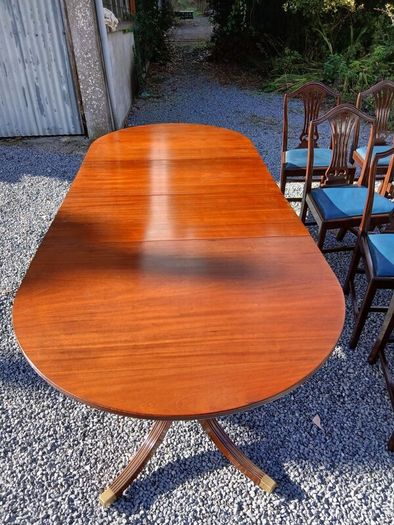 Antique dining table and chairs