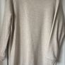 sweatshirt H&M long sweatshirt 100% cotton curved based size medium beige Image 2