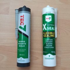 Tec7 Original  grey sealant  &  Tec7 Extreme X-Seal  sanitary white
