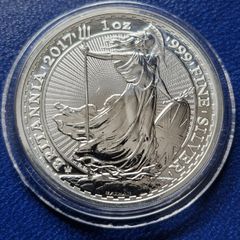 2017 1oz Silver Britannia Coin 20th Anniversary Trident Privy