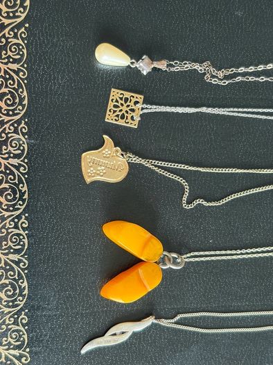 sterling silver necklaces lot