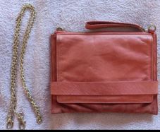 Oasis Orange 100% Real Leather 3 in 1 bag