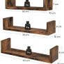 New Set of 3 U-Shaped Rustic Shelves - FREE P&P Image 5