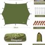 SALE Rain Fly Tent Tarp Hammock Hexagonal,Lightweight Waterproof Camping Shelter, Portable Windproof Snowproof Tarpaulin for Snow Sunshade Image 2