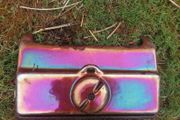 Cast Iron Fire Front Vintage Luster Iredescent  16''