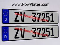 main image for ad Pair of D Flag Pressed German Number Plates x2 ( 1 Pair )