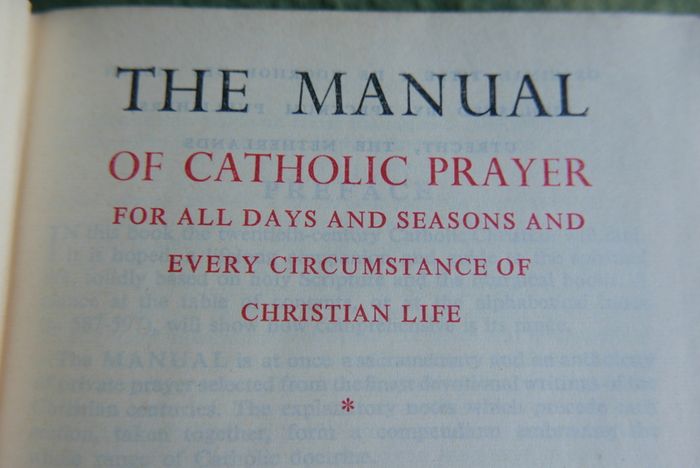 The Manual of Catholic Prayer  Vintage 1962 London