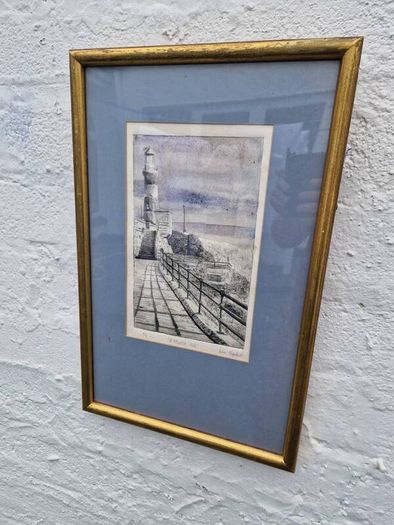 Artists signed print  limited edition number 1 of 7 Print  Plymouth Hoe by Iain Urquhart
