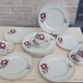 Beautiful Set of Six Large Dinner Plates by Arklow Pottery in the Very Popular and Collectable "Autumn Rose" Pattern Image 7