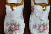 Vintage Paragon "Victoriana Rose"  Pair Miniature Shoes